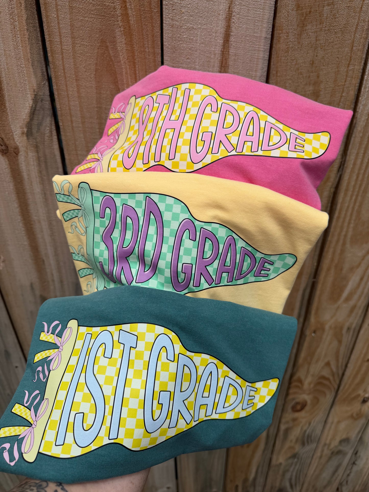 Grade Banner Teacher Tees