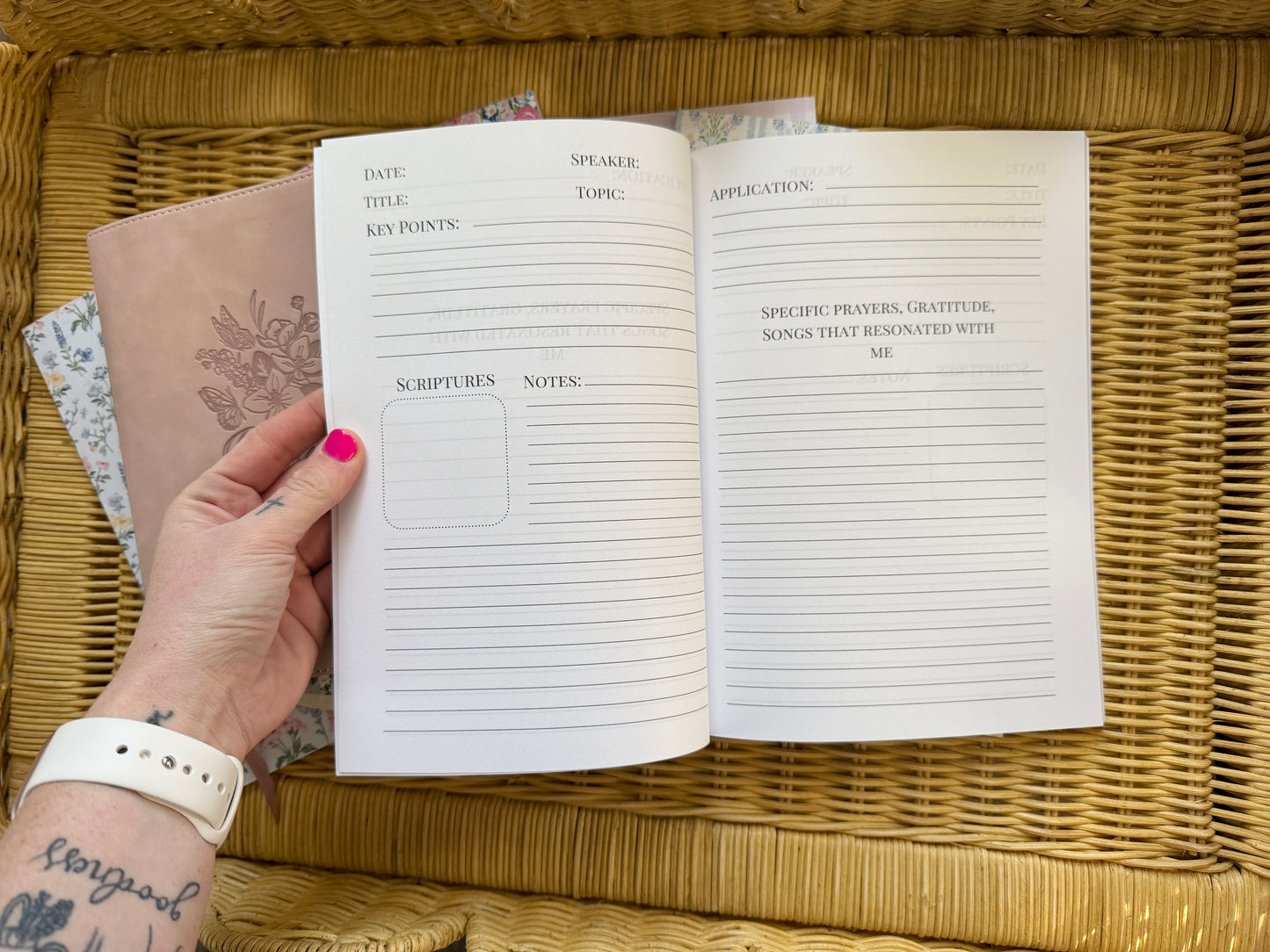 Striped Floral Sermon Notes