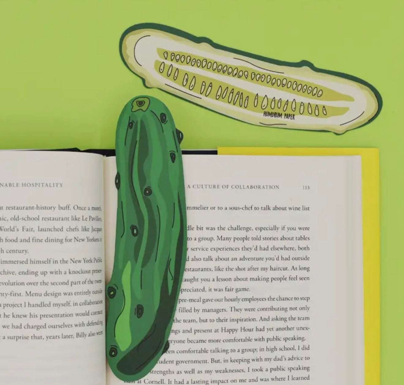 Die Cut Pickle Bookmark