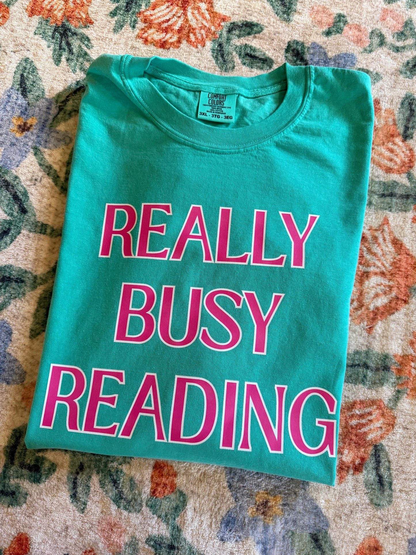 Really Busy Reading Pink/Green // 3 weeks turnaround