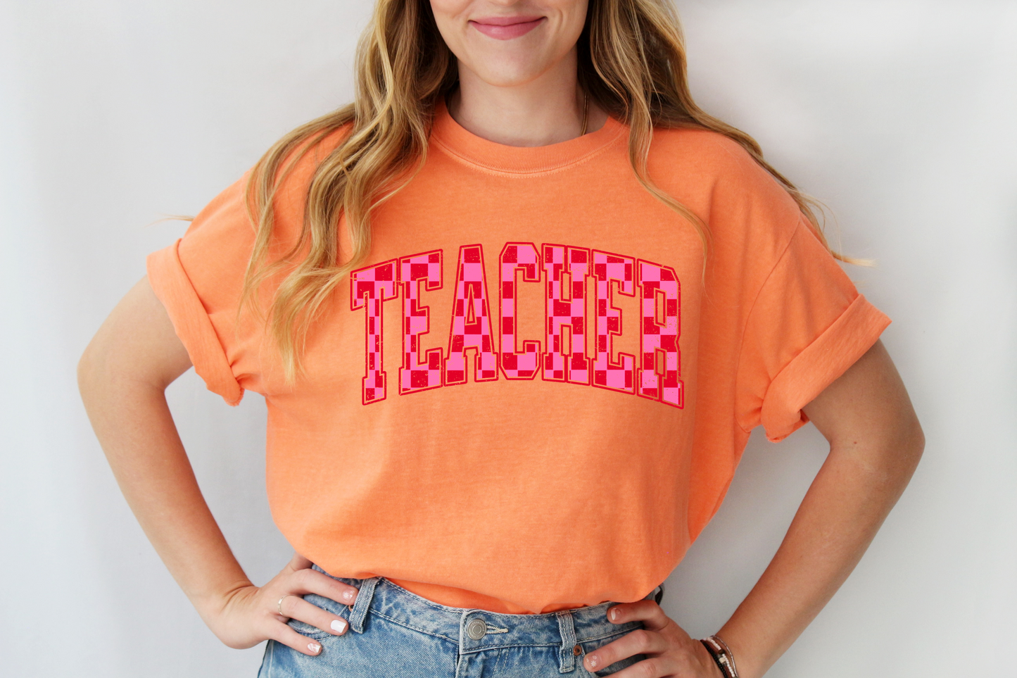 Teacher Pink Checkered // 3 weeks