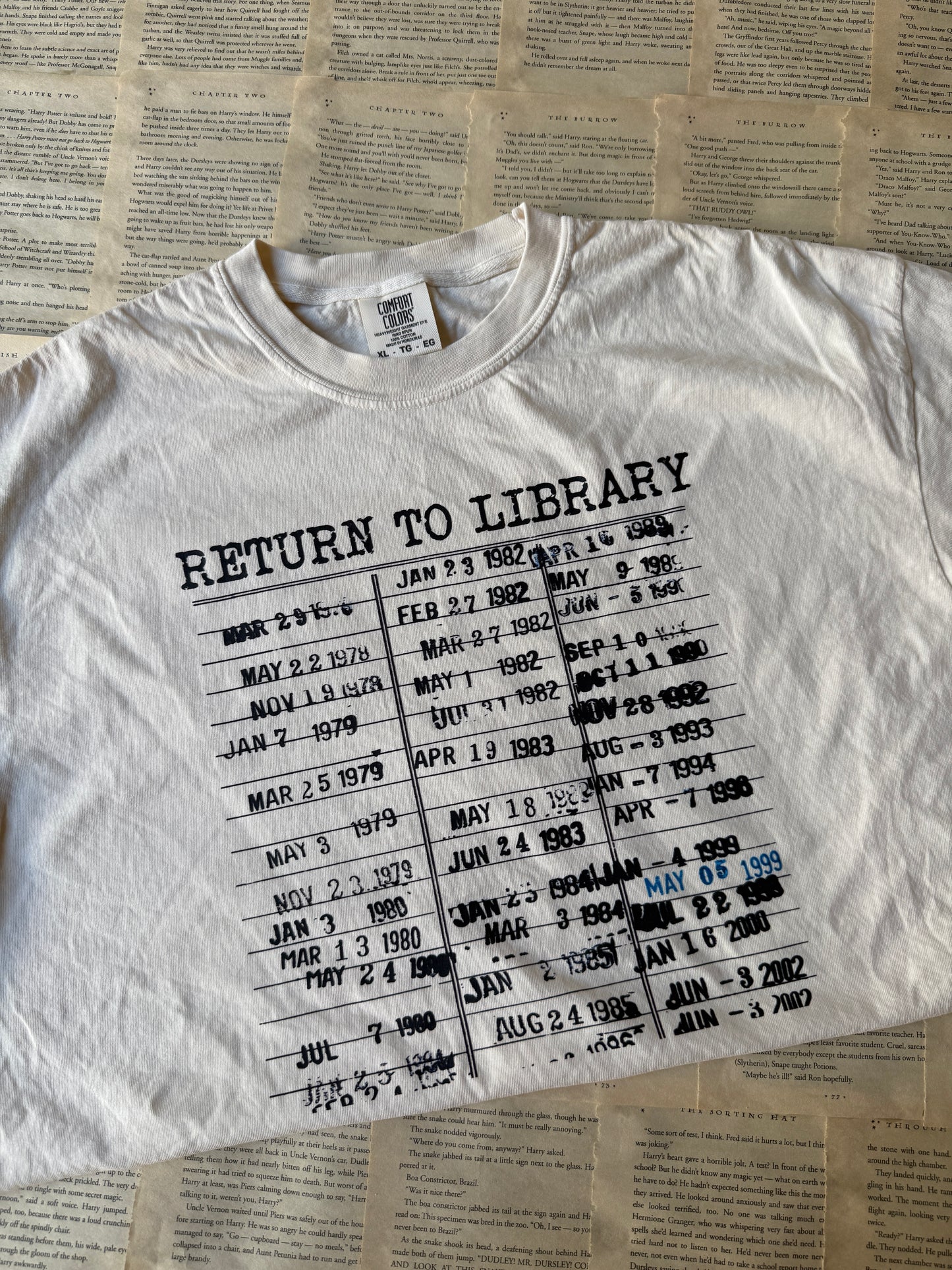 Return to Library // 3 weeks turnaround