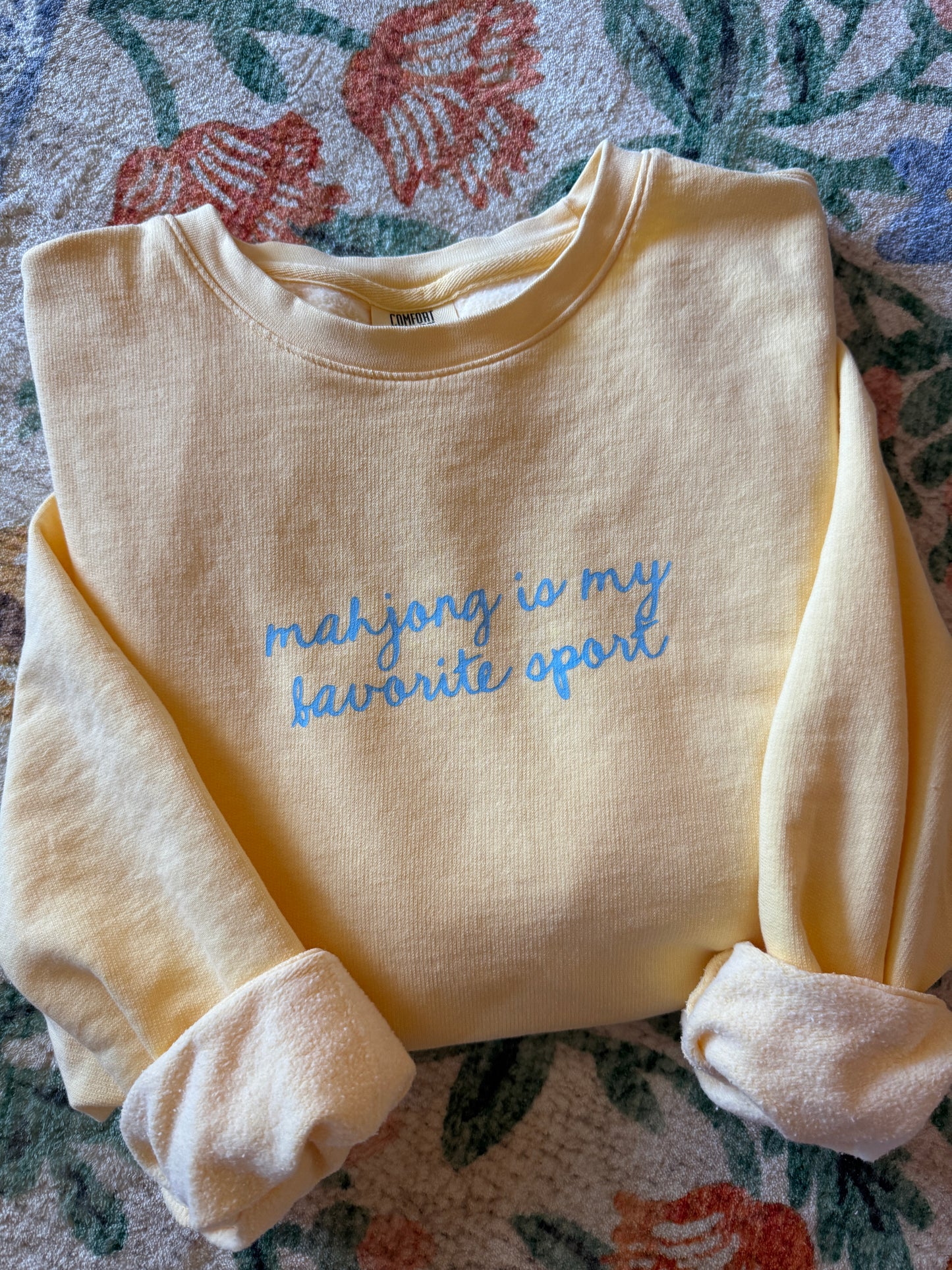 Mahjong Favorite Sport Butter Pullover // 3 weeks turnaround
