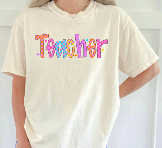 Colorful Checker Teacher // 3 weeks turnaround