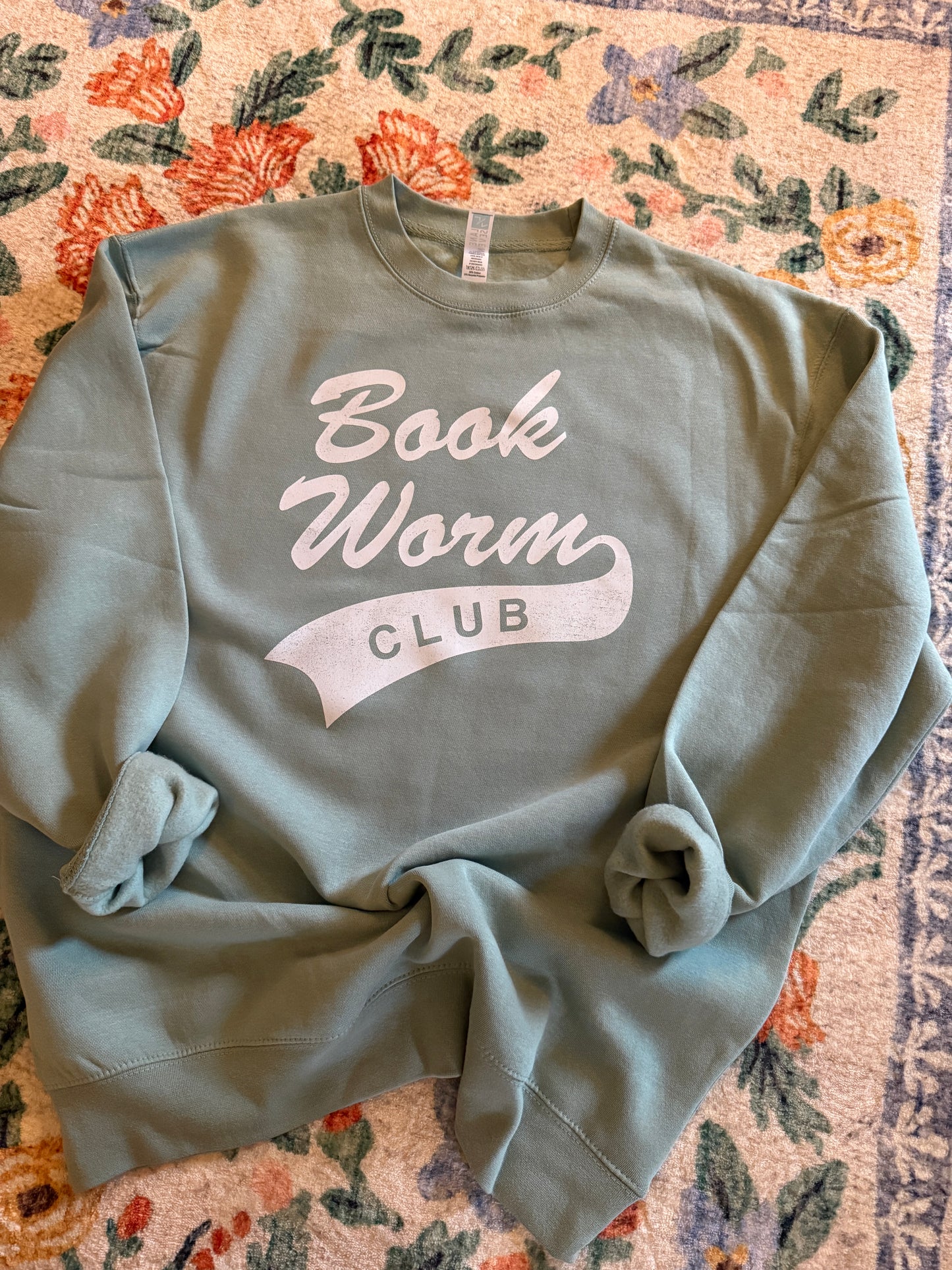 Bookworm Club Sweatshirt Seafoam // 3 weeks turnaround