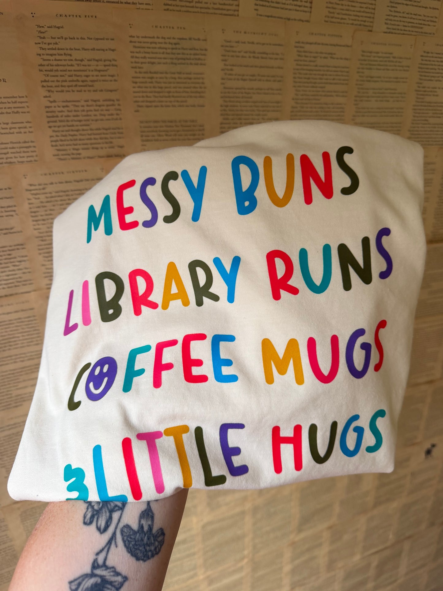 Messy Buns & Library Runs Teacher Tee // 3 weeks turnaround