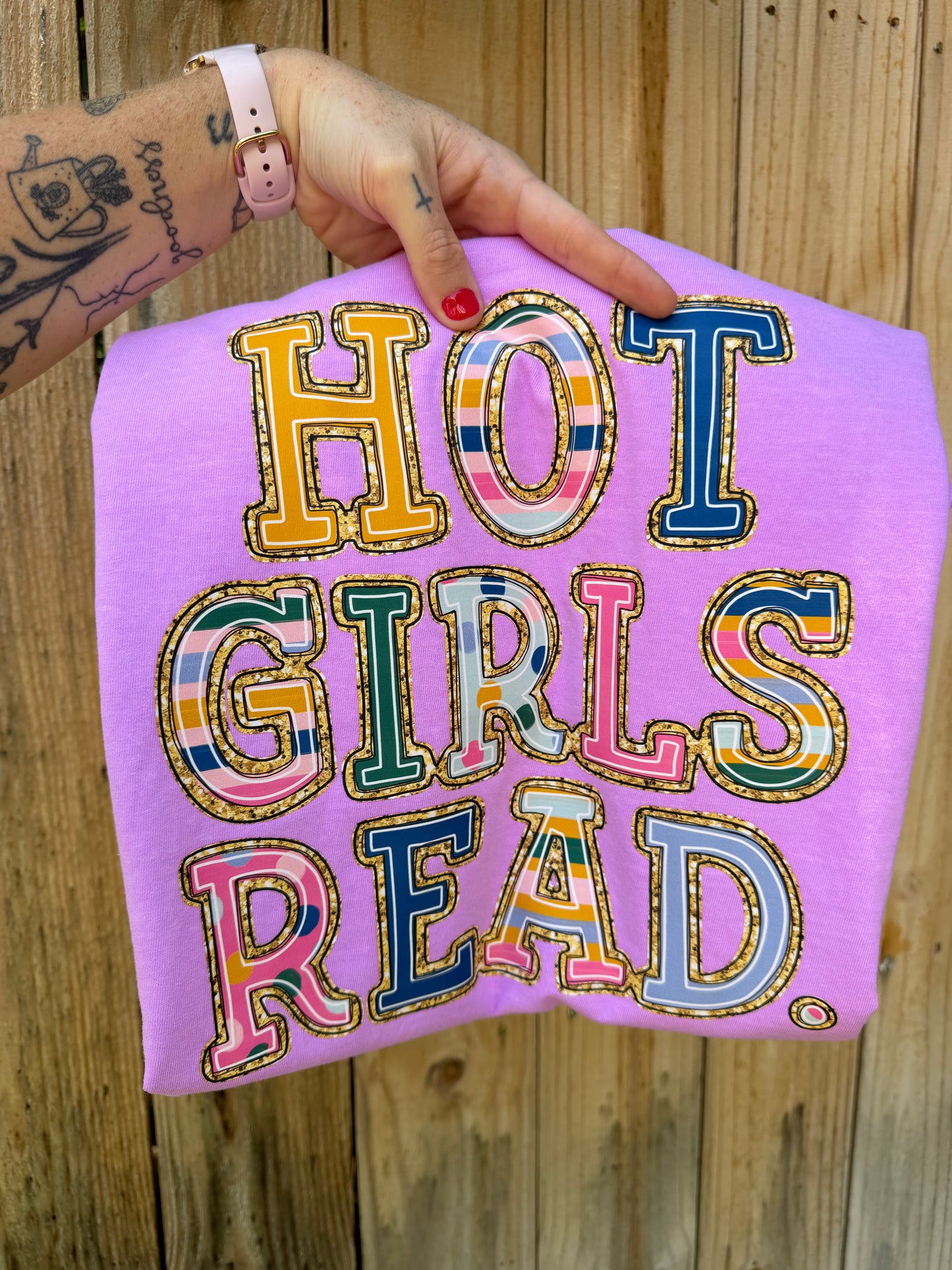 Hot Girls Read Neon Violet