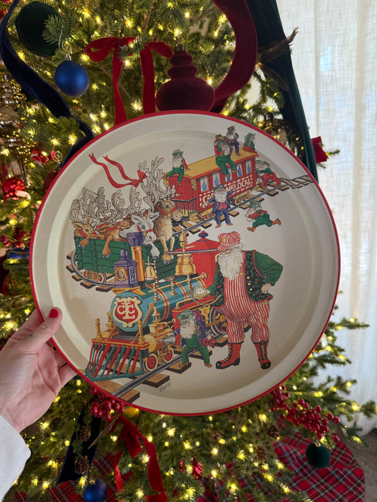 Vintage Style Christmas Platter