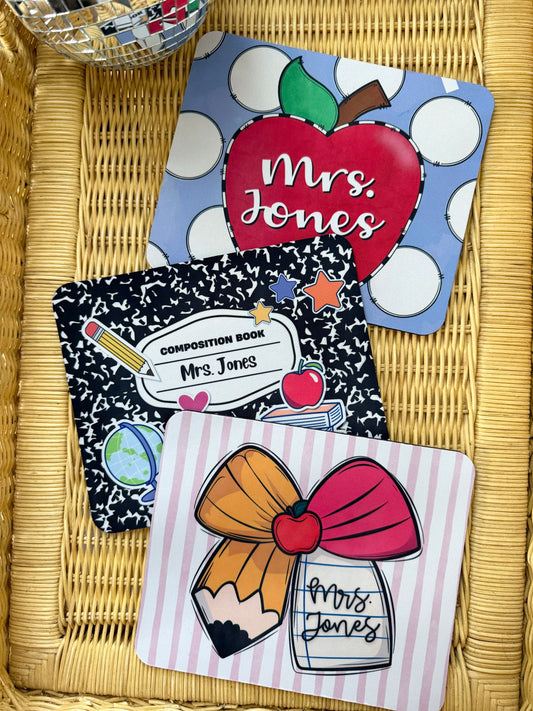 Custom Teacher Mousepads // 3 weeks turnaround