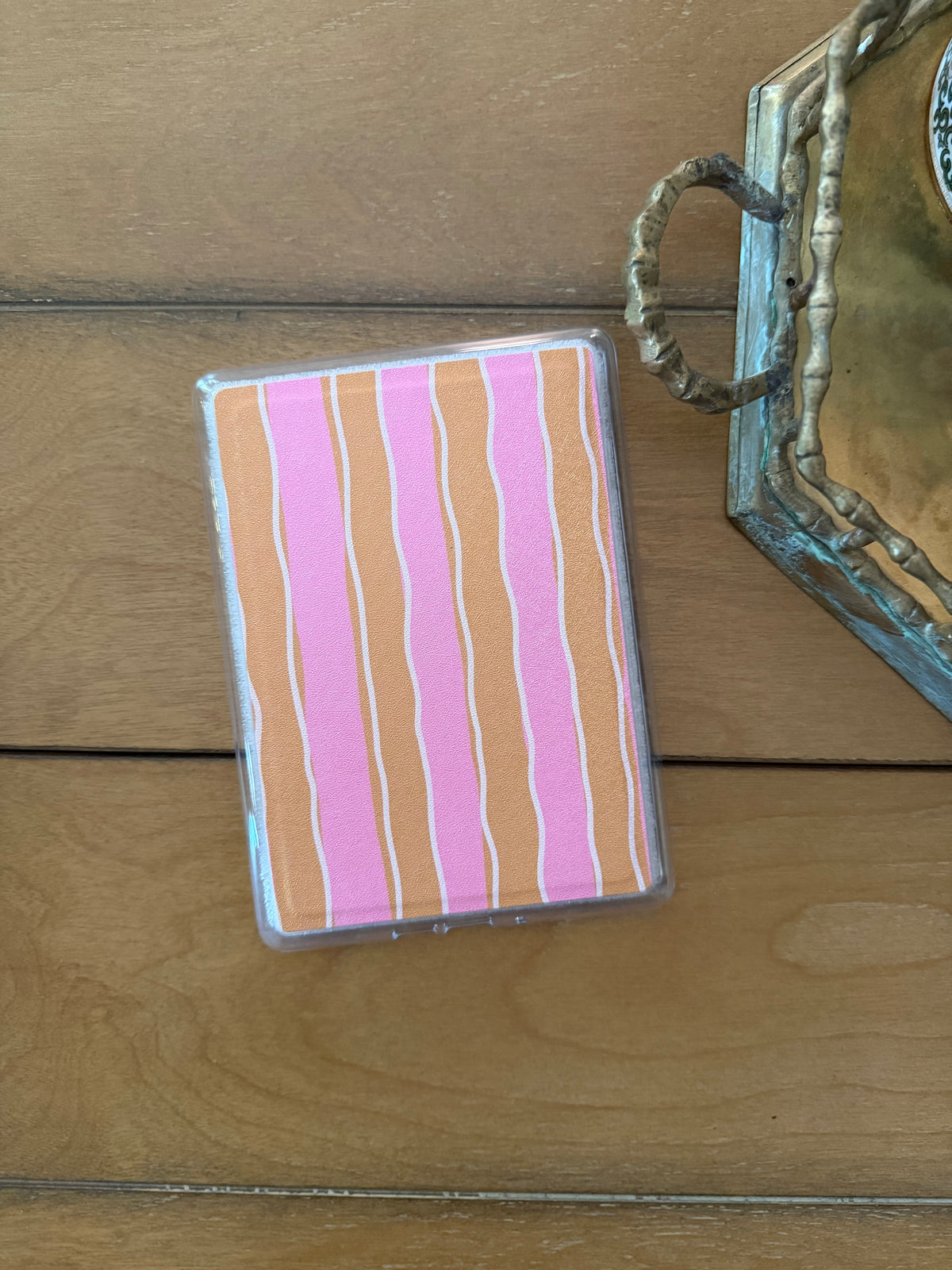 Pink and Orange Stripe Kindle Case / MagSafe Backing