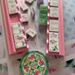 Set of 4 Mahjong Coasters GREEN