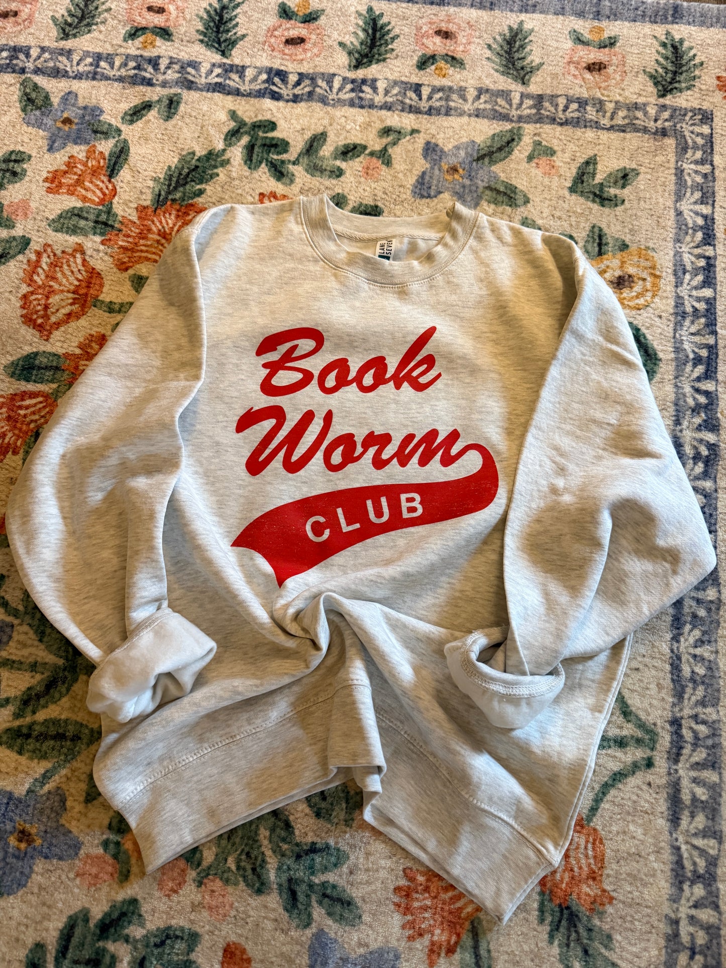 Bookworm Club Sweatshirt Oatmeal // 3 weeks turnaround