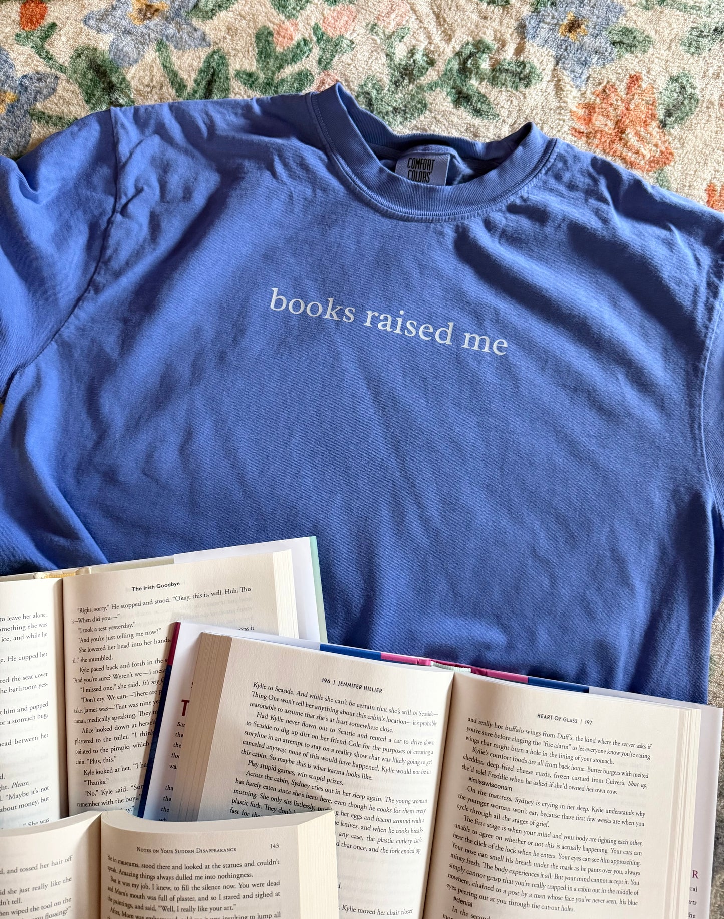 books raised me - pick your color! See description with info on adding shirt color