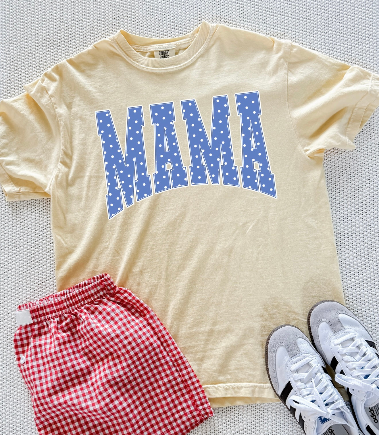 Mama Blue Polka Dots