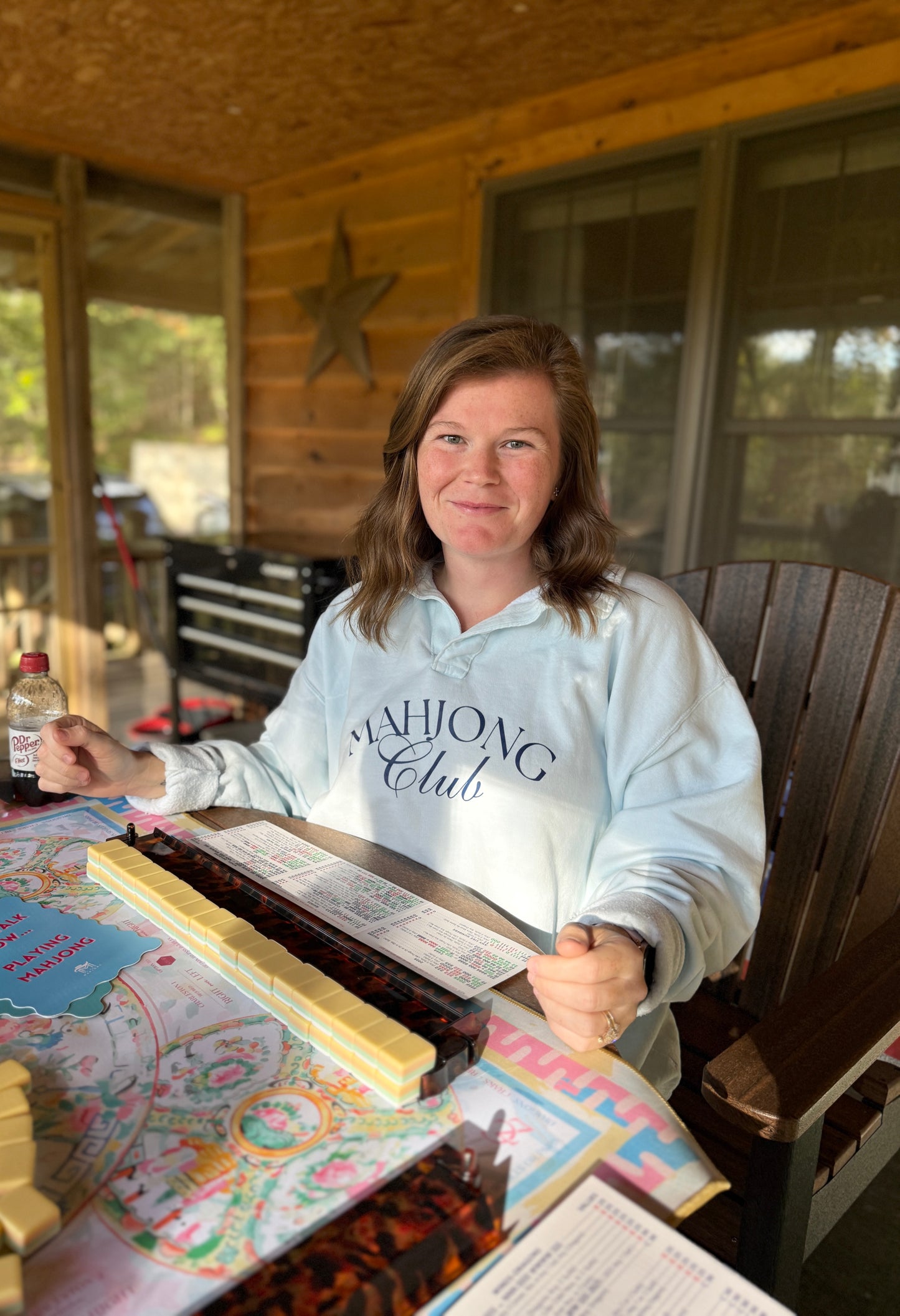 Mahjong Club Light Blue Pullover // 3 weeks turnaround