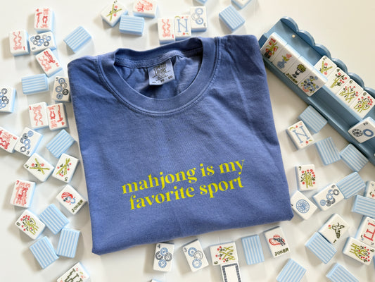 Mahjong is my favorite sport (blue/green) // 3 weeks turnaround