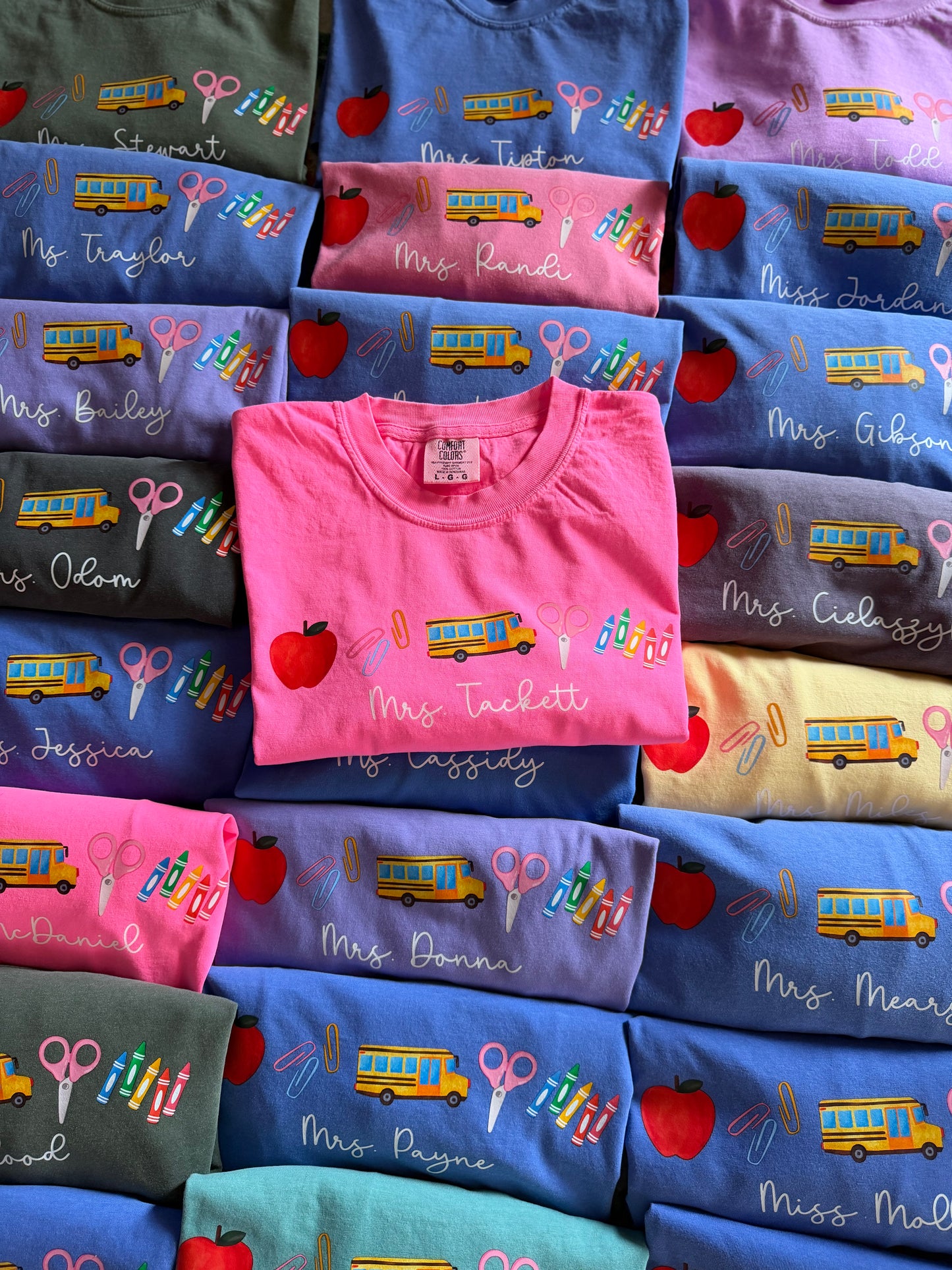 Custom Teacher Name/Supplies Tee // 3 weeks turnaround
