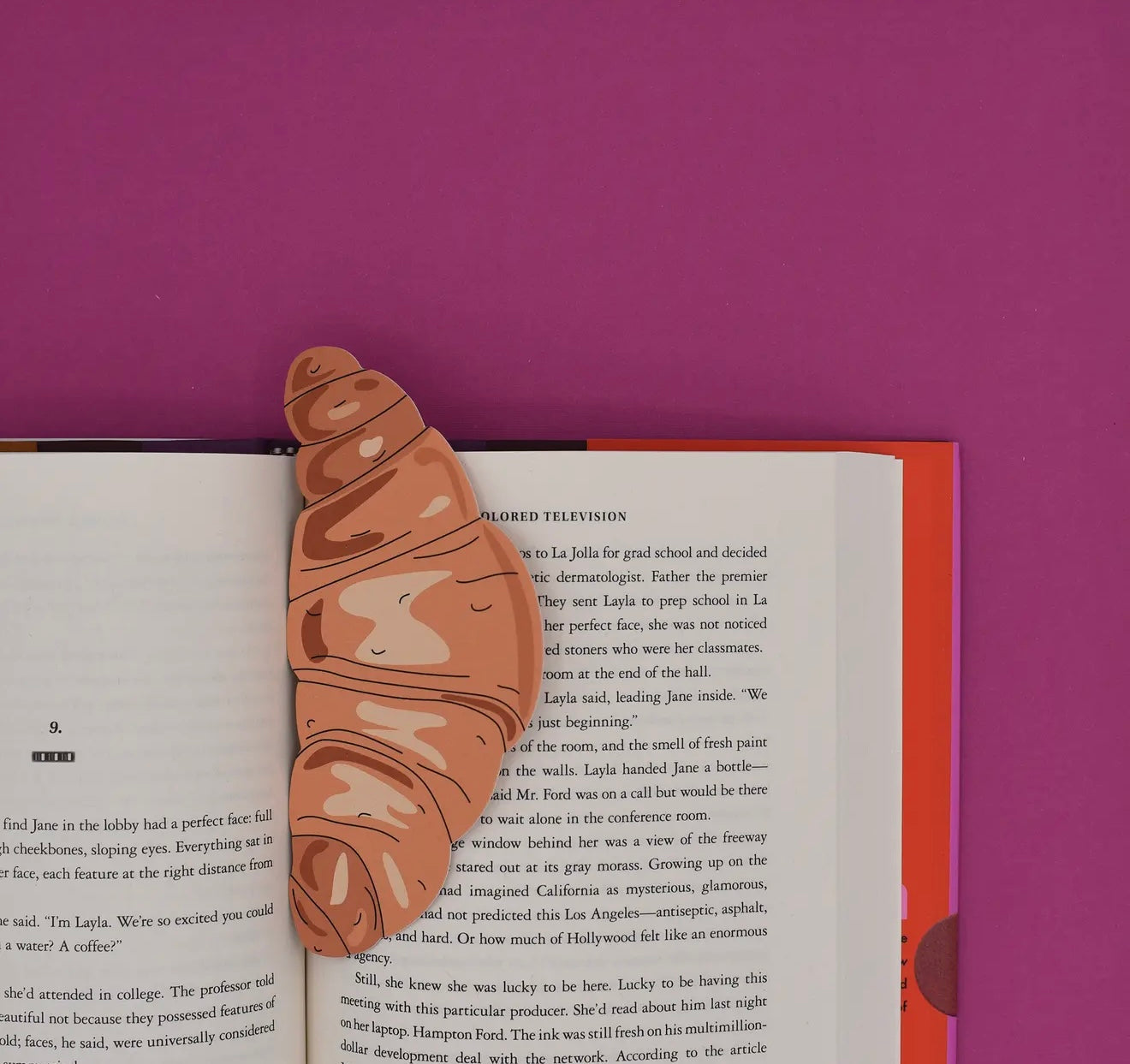 Die Cut Croissant Bookmark