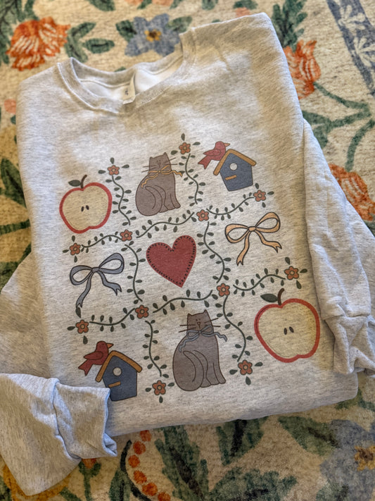 Cottage Collage Sweatshirt // 3 weeks turnaround