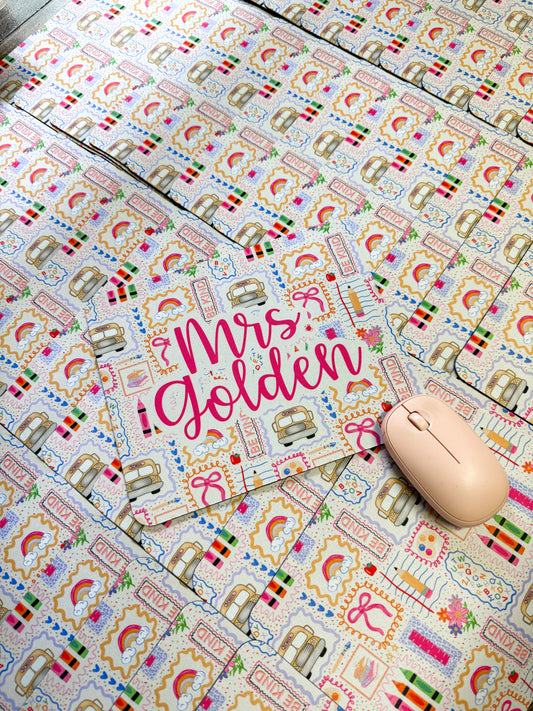 CUSTOM Teacher Collage Mousepads // 3 weeks turnaround