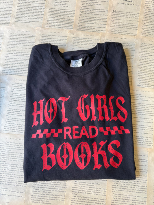 Hot Girls Read Books Black/Red // 3 weeks turnaround