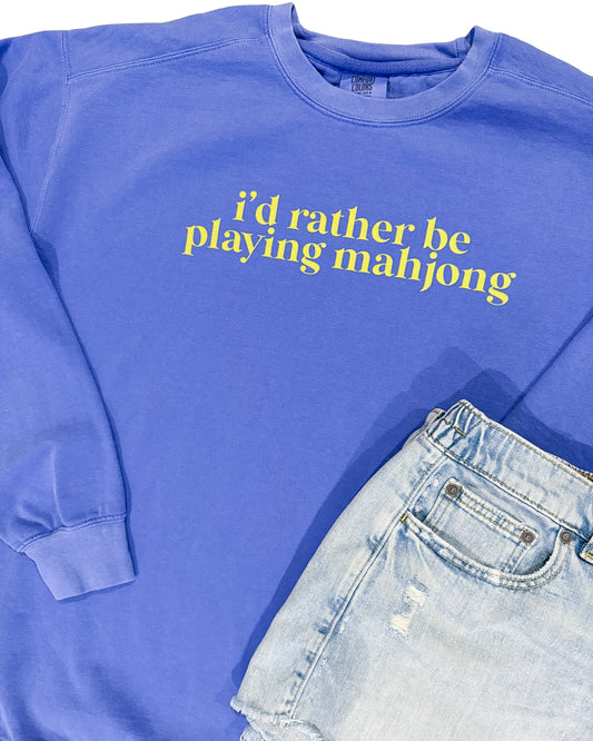 I’d Rather Be Playing Mahjong Sweatshirt // 3 weeks turnaround