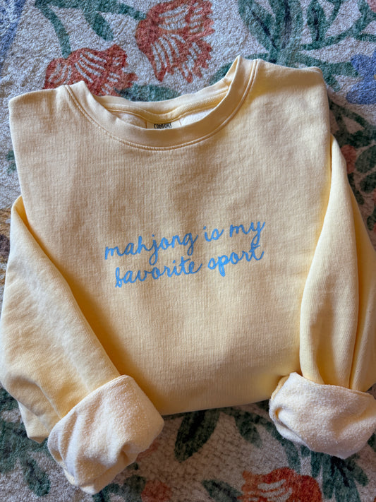 Mahjong Favorite Sport Butter Pullover // 3 weeks turnaround