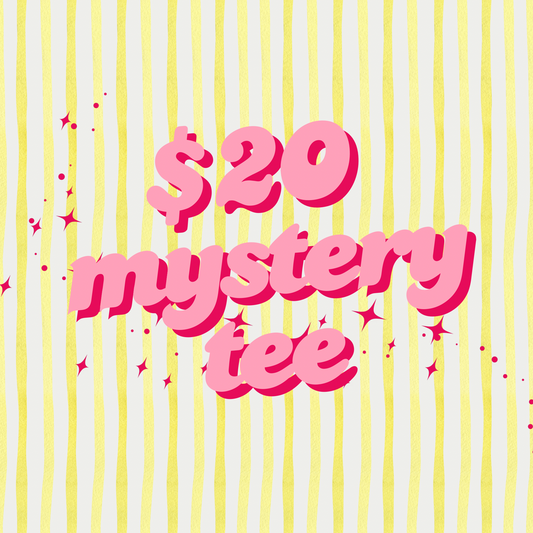 $20 bookish mystery tee