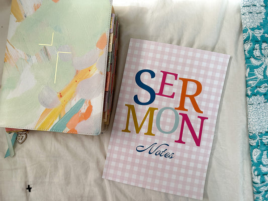 Sermon Notes Plaid Colorful
